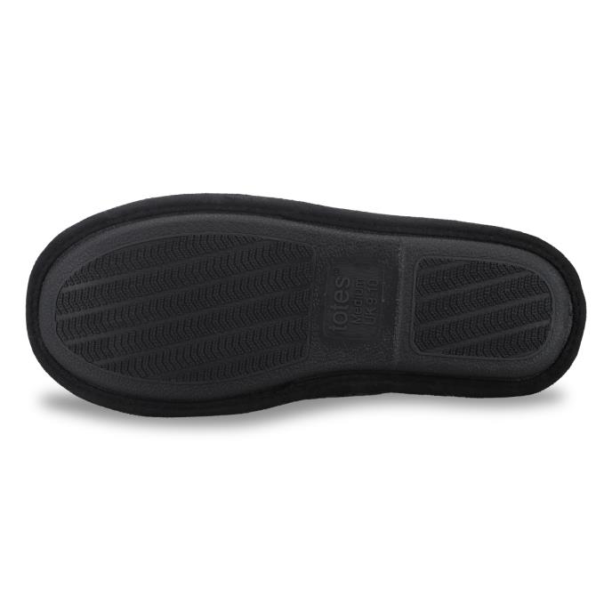 totes toasties® Mens Cord Mule Slippers Grey Extra Image 6